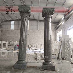 Blve bán buôn nhà lớn xây dựng Vòng trụ cột Roman xây dựng màu be đá cẩm thạch tự nhiên Hy Lạp đá cột - Product Image 5