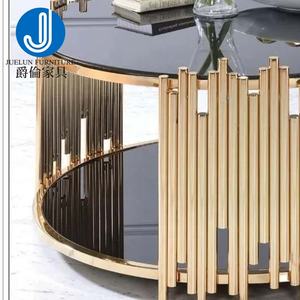 Campione gratuito home living room furniture rotondo di metallo in acciaio inox no piegato <span class=keywords><strong>oro</strong></span> <span class=keywords><strong>vetro</strong></span> <span class=keywords><strong>tavolino</strong></span> - Product Image 4