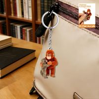 Porte-clés en acrylique « Protect Punch the Monkey », breloque de sac viral « Monkey Meme », accessoires amusants en gros sur le thème des mèmes d'Internet
