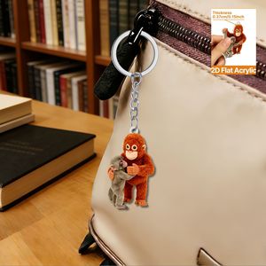 Porte-clés en acrylique « Protect Punch the Monkey », breloque de sac viral « Monkey Meme », accessoires amusants en gros sur le thème des mèmes d'<span class=keywords><strong>Internet</strong></span> - Product Image 5