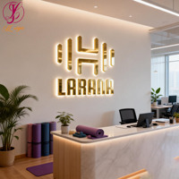 Enseigne LED rétroéclairée pour studio de yoga, lettres 3D en acrylique, logo personnalisé, signalétique métallique, panneau lumineux extérieur pour salles de sport et yoga