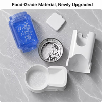 Distributeur automatique de nourriture et d'eau pour animaux de compagnie, portable, pour chats et chiens, design imperméable en plastique, base antidérapante, capacité de 4 L