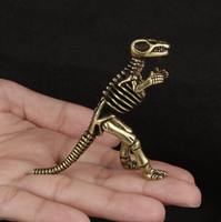 Ornements en cuivre moulé créatifs, représentant squelette, fossile, dragon parapluie, lance de dragon, dinosaure, figurines de thé, objets d'époque et de cinéma, et objets antiques