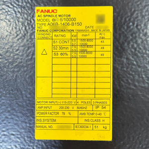 Motor Servo AC Serie Alpha FANUC A06B-1406-B150 - Product Image 2