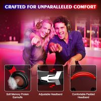 Casque de jeu filaire supra-auriculaire avec suppression active du bruit, lumières LED, audio immersif stéréo et microphone pour PC, PS5, PS4