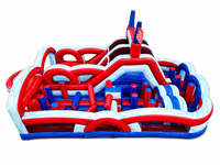 Parcours d'obstacles gonflable sur le thème de la jungle Fun Bounce, multicolores, en PVC commercial, jeu de défi pour enfants pour les parcs d'aventure en plein air