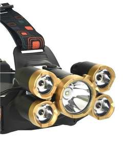 Potente Lampada Frontale a 5 LED T6 con Zoom Meccanico, 6000 Lumen, Super Luminosa e Ultra Leggera - Product Image 5