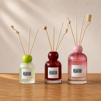 Flacon diffuseur en verre vide de luxe 100ml 120ml 150ml 200ml 380ml, logo personnalisable, impression sérigraphique et marquage à chaud