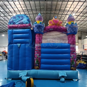 Château Gonflable <span class=keywords><strong>Magique</strong></span> Princesse Contes de Fées avec Carrosse Citrouille 3D – Décoration pour Fête Thème Princesse Filles - Product Image 3