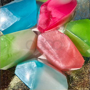 Handmade Shea Butter Whitening Skin Care <b>Soap</b> with Diamond Crystal Gemstone Solid Bar <b>Soap</b> for Body - Product Image 2
