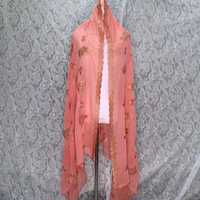 Foulard musulman en coton pour le marché africain, châle décoratif brodé floral, hijab grande taille 220*110cm, vente en gros