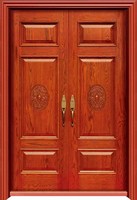 Puerta de Madera Sólida de Doble Hoja Arqueada Moderna en Venta, con Acabado Pintado para Uso en Hoteles y Villas