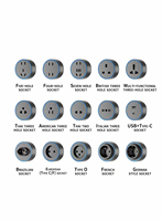 Enchufe de Riel Deslizante 16A con Luz LED, Módulo Adaptador de Riel de Alimentación Móvil Multienchufe con Estándares US/UK/EU, Puertos USB-C y USB-A