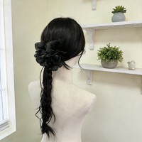 Nouvelle Perruque Tressée Style Chinois, Tresse Torsadée Bouclée Naturelle, Perruque Queue de Cheval Tressée