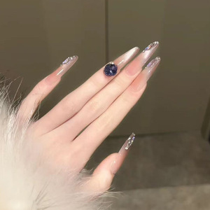 4,0 hecho a mano de alta calidad Premium amatista cristal Dia Decoración elegante Nail Art Pure Desire blanqueamiento usable uñas postizas - Product Image 1