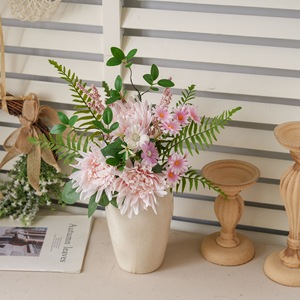Flores Artificiales CallaFloral, Mezcla de Crisantemos, Espuma Plástica, Malla de Alambre, Tela, Hechas a Mano, Decoración del Hogar, Ramos de Boda - Product Image 1