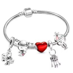 Abalorio de Plata de Ley 925 Original con Diseño de Océano Azul, Compatible con <span class=keywords><strong>Pulseras</strong></span> <span class=keywords><strong>Pandora</strong></span> para Mujer, Joyería Romántica y Exquisita para Regalo - Product Image 3
