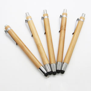 2 in 1 Eco Friendly Wooden Bamboo Ballpoint <b>Pen</b> Touch Screen Stylus <b>Pen</b> for Custom Souvenirs Promotional <b>Gifts</b> - Product Image 1
