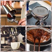 Jaring Filter Layar Puck Kopi 316 Aksesori Filter Kopi Baja Tahan Karat dengan Sintered Multi Lapis, untuk Pembuatan Kopi (58.5Mm)