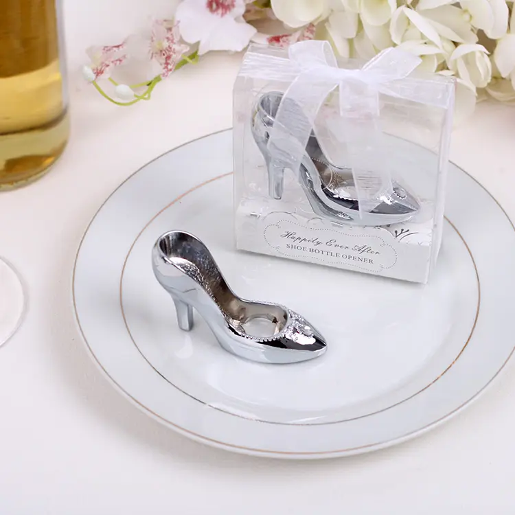 Wedding Gift High Heel Shoe Design Bottle Opener in Damask Gift Box for Guest