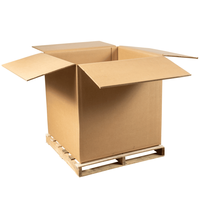 Boîte de stockage à haut volume 48 x 40 x 36 pouces, double paroi, nouvelle boîte Gaylord à triple paroi robuste 41 x 34 x 36 pouces avec couvercle pour l'expédition