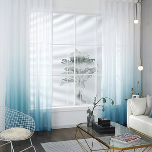 Gradiente tenda multicolore ad alta trasparenza semplice colore solido personalizzato all'ingrosso mantovane divisorio per stanza <span class=keywords><strong>tende</strong></span> da soggiorno - Product Image 3