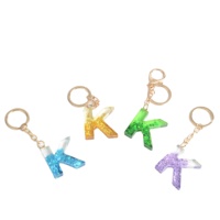 Llavero con Letra del Alfabeto de Resina con Forma de Animal, Regalo para Parejas, Adornos Colgantes de Plástico, Colgante para Coche y Bolsos