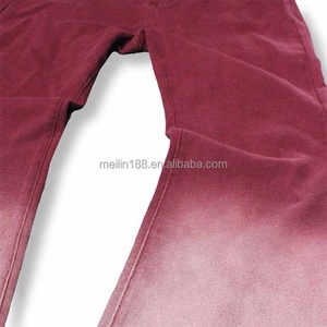 Fabricante de Jeans Personalizados, Jeans de Pierna Ancha con Dobladillo Crudo, Jeans de Mezclilla con Lavado Vino y Efecto Desgastado - Product Image 2