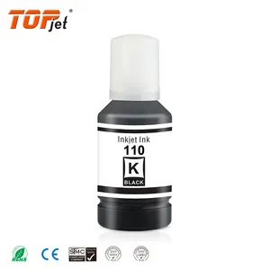 Topjet 110 E110BK תואם שחור בתפזורת פיגמנט צבע בקבוק מילוי דיו עבור אפסון עבור מדפסת EcoTank M1140 M1170