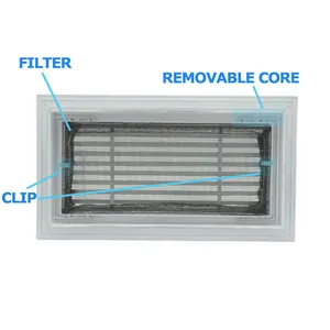 HVAC Aluminum Decorative Return Air Filter Grille With Removable Core