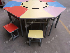 Chaise de bureau trapézoïdale moderne simple Table de conférence Design épissé pour <span class=keywords><strong>chambre</strong></span> école tutorat <span class=keywords><strong>classe</strong></span> salle de lecture - Product Image 5