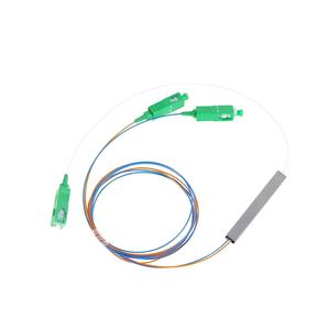 工場供給 通信グレード 0.9mm FTTH 2ウェイ光スプリッター 1*2 ミニスチールチューブ PLCスプリッター SC APC UPCコネクタ付き - Product Image 3