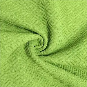 Personnalisation jacquard tricot polyester tissu 97 polyester 3 spandex fabricant pour vêtements