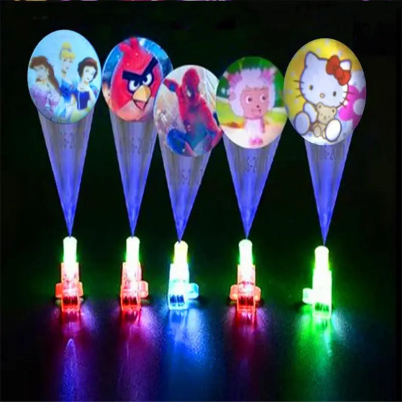 LED Night Lights Dazzle color luminescent finger lamp ring light Festive party Children flashing toys