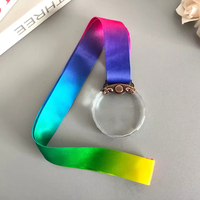 Médaille de logo personnalisé sport personnalisé en gros Médaille de cristal vierge personnalisée avec ruban Médaille de cristal souvenir