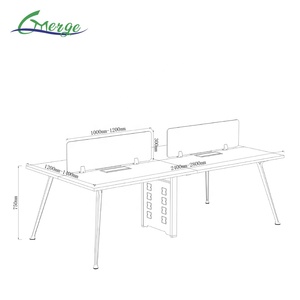 Hoge kwaliteit modulaire bureaus <span class=keywords><strong>4</strong></span>-persoons uitbreidbare coworking werkplekken open ruimte kantoor personeelsmeubilair computerbureau voor kantoor - Product Image 4