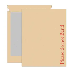 Cartón Duro respaldada sobres de manila marrón por favor no doblar-C5/A5 125 