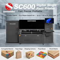 Imprimante numérique haute vitesse Sunthinks SC600Mini à passage unique pour cartons ondulés/plaques de bois/solutions d'impression d'emballages alimentaires