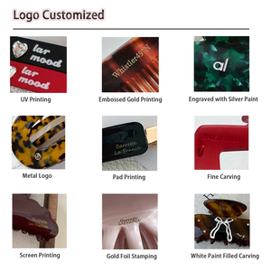 Barrettes à <span class=keywords><strong>cheveux</strong></span> en acétate avec logo personnalisé, clips latéraux coréens en gros, mini barrettes en forme de goutte d'eau, accessoires capillaires coréens - Product Image 5