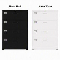 Armoire de classement commerciale moderne en acier à 2, 3 ou 4 tiroirs avec serrure à clé, grande capacité, rangement de bureau, montage facile