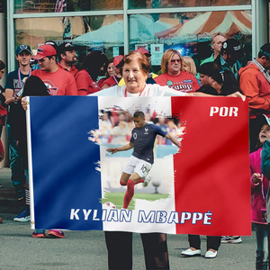 Drapeau français Mbappé prêt à être expédié avec livraison gratuite pour 3x5 pieds 100% polyester pour événements sportifs - Product Image 4