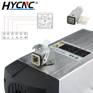 Motor de publicidad para carpintería refrigerado por aire, 6,0kw, ER32 380V, 4 rodamientos de cerámica, fresadora CNC con husillo de brida - Product Image 6