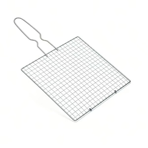 20cm Round 304 Stainless Steel <b>Grill</b> <b>Mesh</b> Tray Stackable Silver Eco-Friendly Frying Rack <b>for</b> Air Fryer - Product Image 2