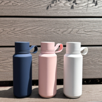Cadeau de Noël et du Nouvel An, tasse de cyclisme en acier inoxydable à double paroi de 20 oz, 360 ml, tasse isotherme pour les sports de plein air avec poignée