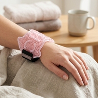 Attelle de thérapie chaude et froide en gel rose, enveloppante, avec coussinet de soutien en peluche douce pour poignet, cheville, coude