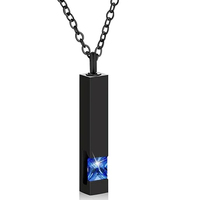 Collar Urna para Cenizas con Forma de Corazón, Joyería Conmemorativa con Kit de Relleno - Siempre en Mi Mente, Para Siempre en Mi Corazón