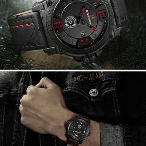 นาฬิกาควอตซ์ NAVIFORCE สำหรับผู้ชาย สายหนัง แสดงวันที่ จัดส่งฟรี - Product Image 5