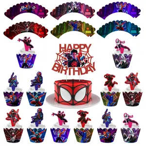  Decoraciones de fiesta de cumpleaños de Spiderman, pancarta de  feliz cumpleaños con purpurina, globos de papel de aluminio de Spiderman  para niños, decoración de fiesta temática de Spiderman : Juguetes y
