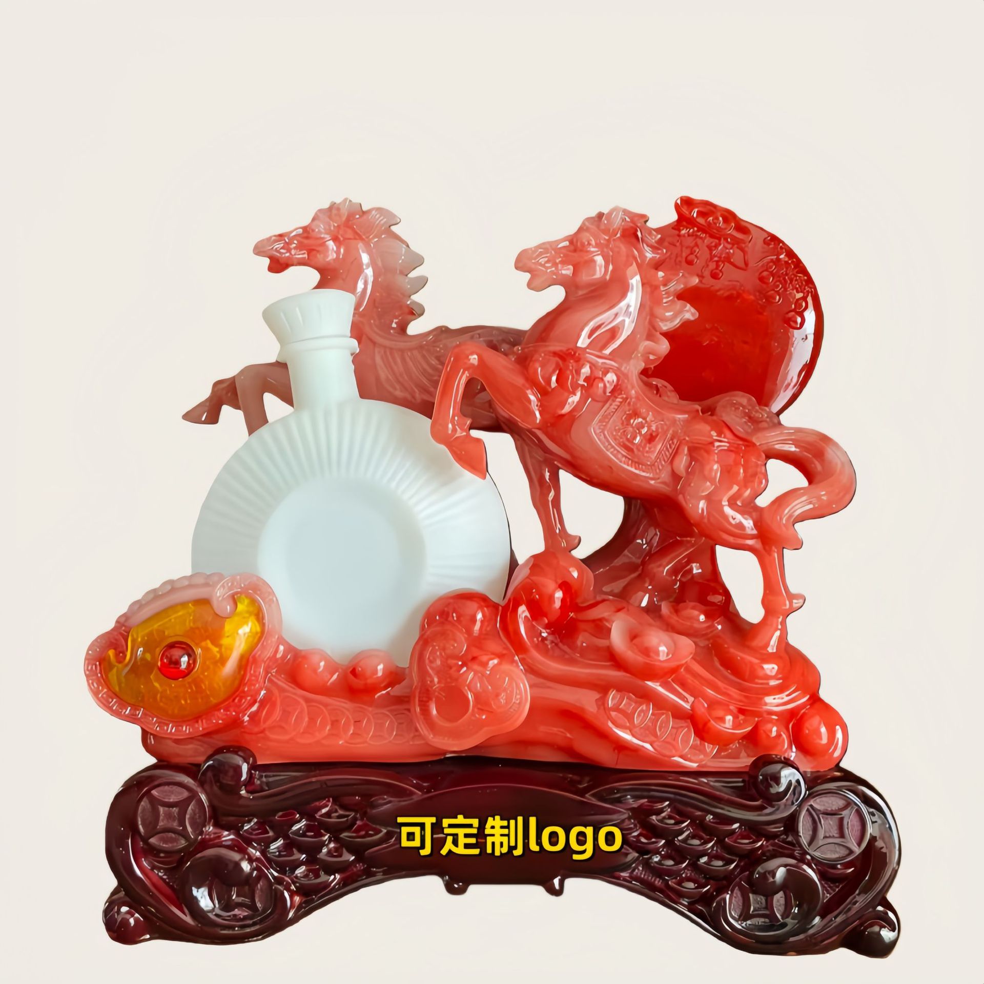 Ágata roja, doble caballo.