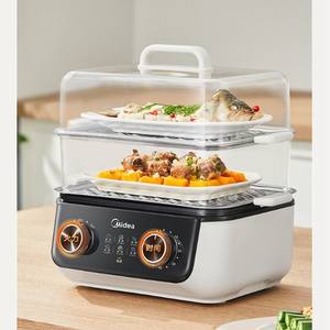 Olla Eléctrica Midea de 10L con Dos Niveles y Protección Anti-Quemaduras, Olla Doméstica con Tapa de Plástico para Desayunos y Guisos - Product Image 6